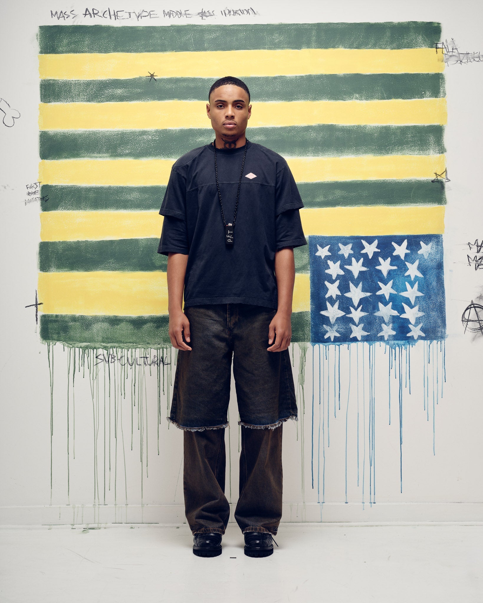 Camiseta PIET Double Sleeve - Vintage Black