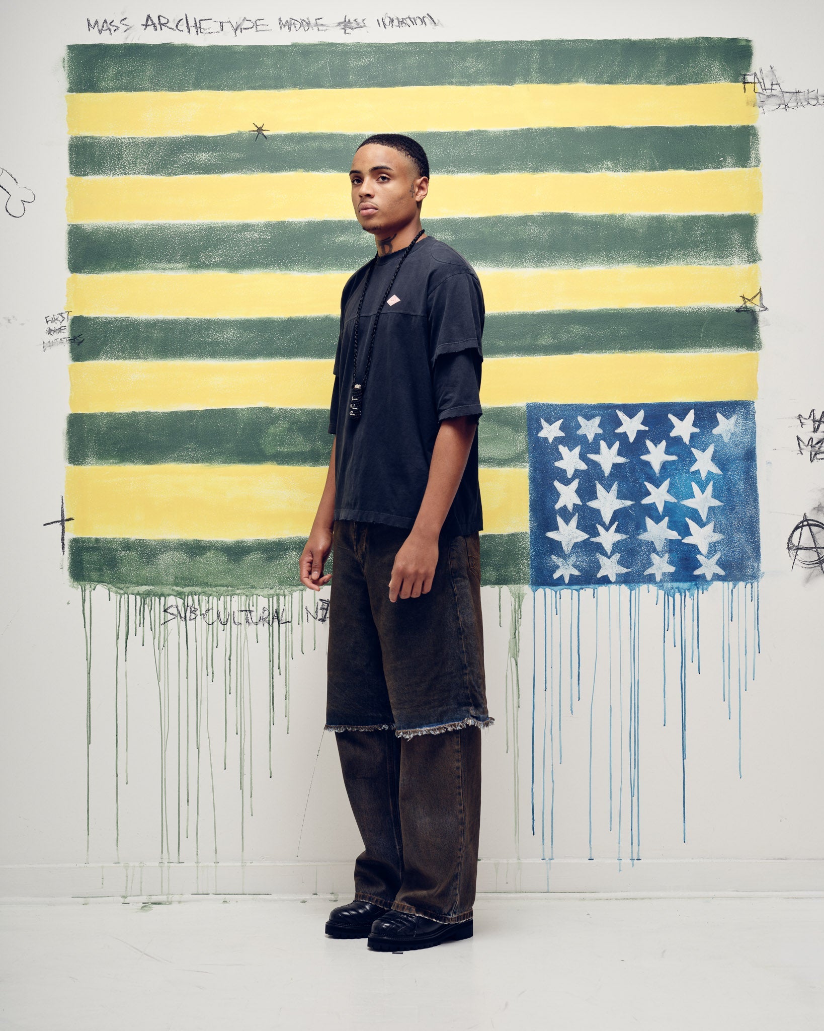 Camiseta PIET Double Sleeve - Vintage Black