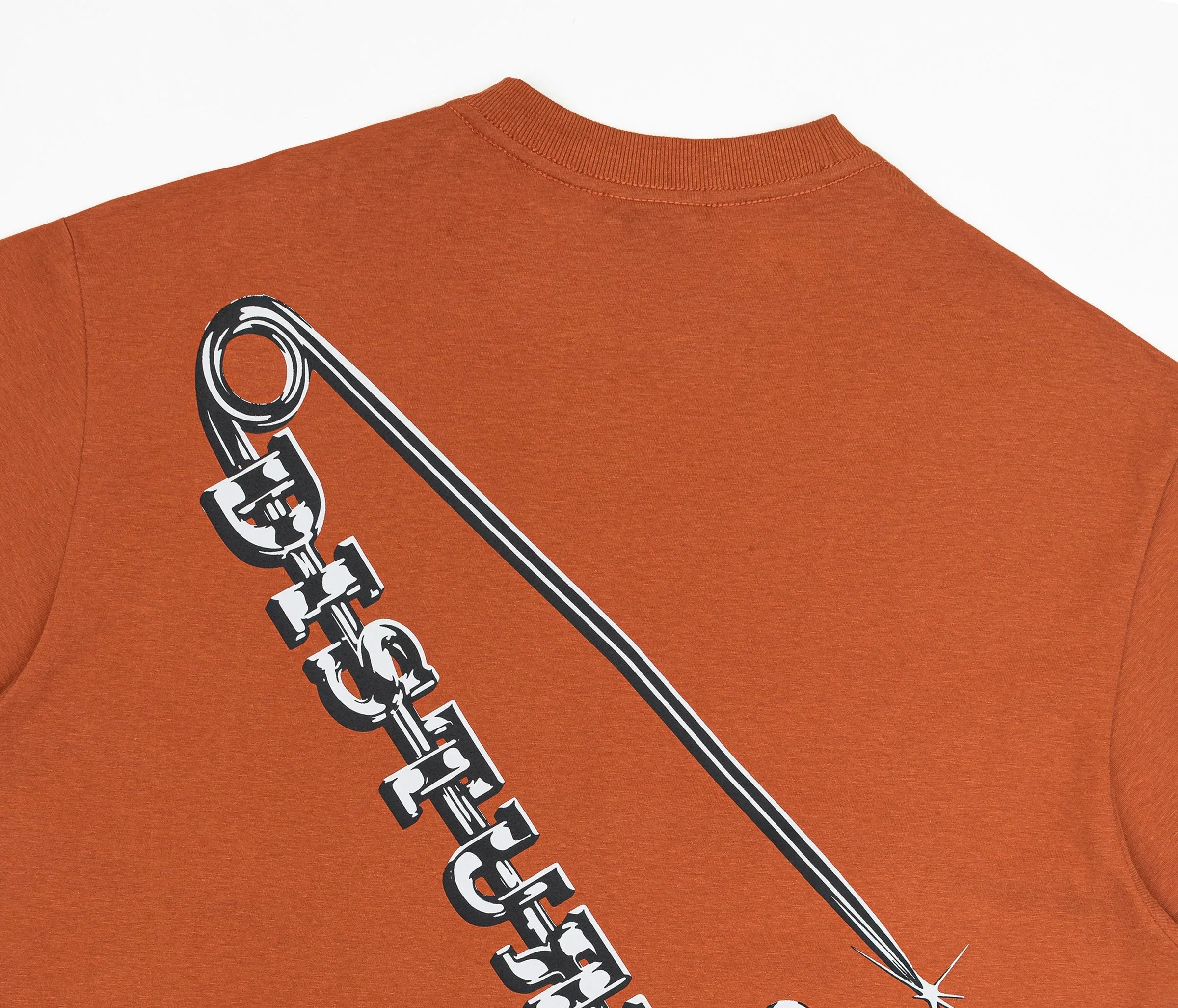 Safety Pin T-Shirt In Orange - Four Street