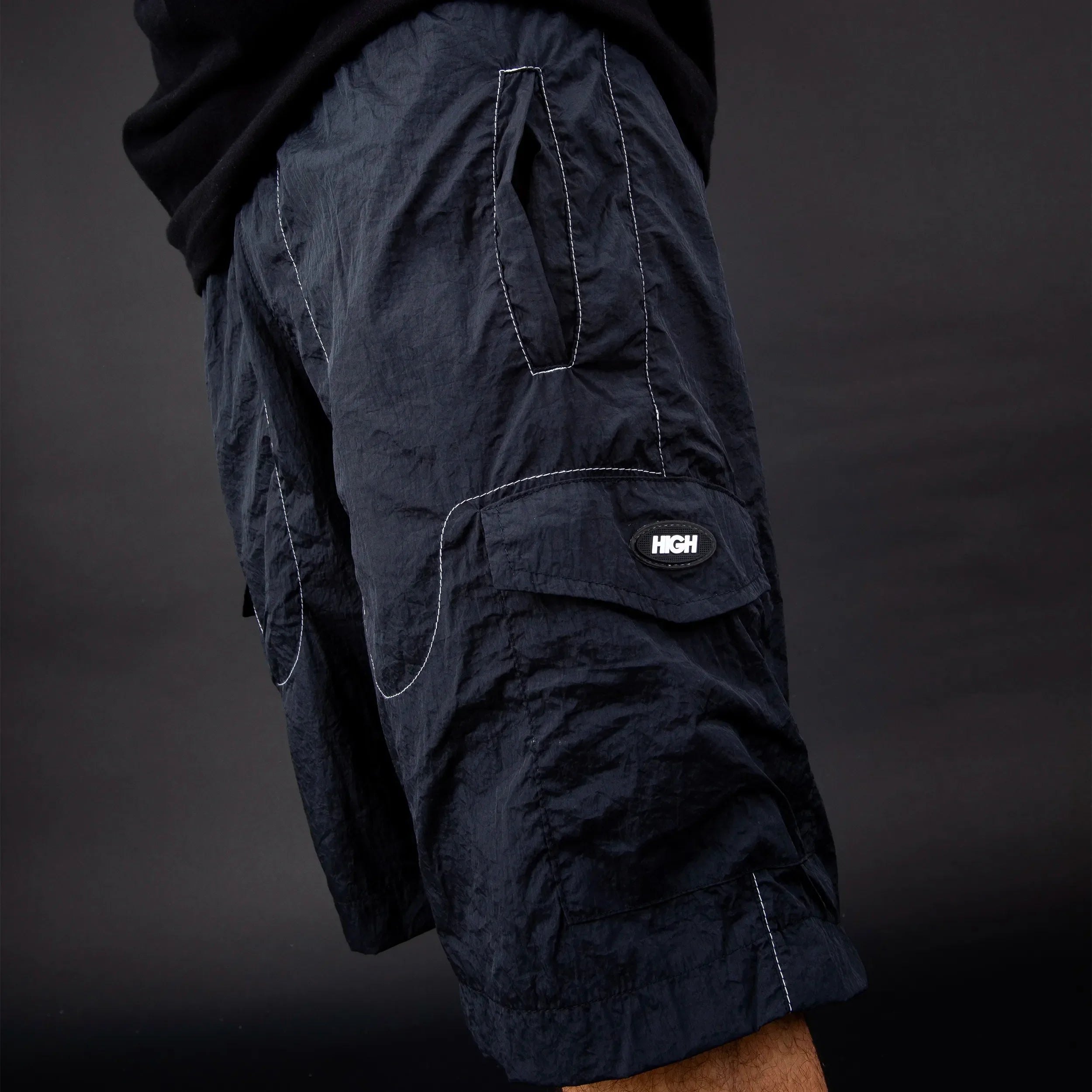 Backstitch Shorts Black - Four Street