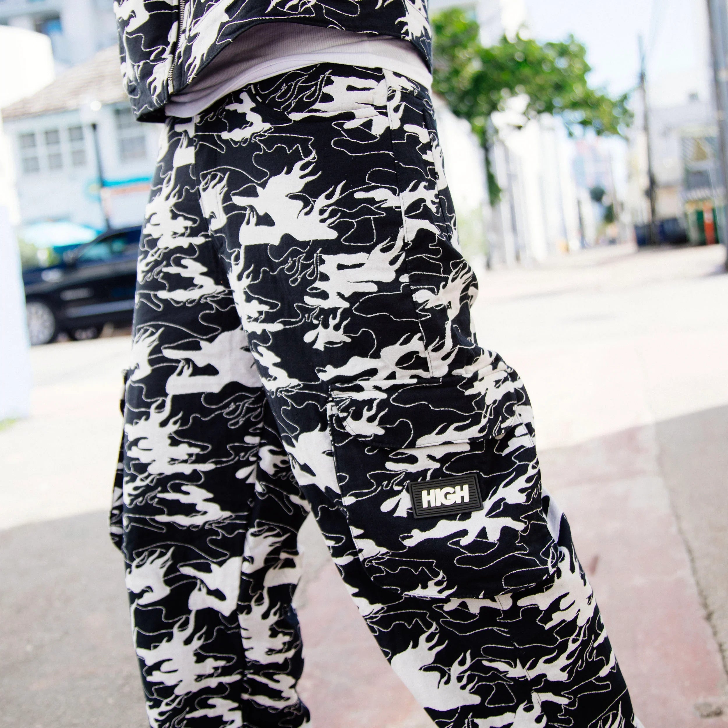 Camo Jacquard Cargo Pants - Four Street