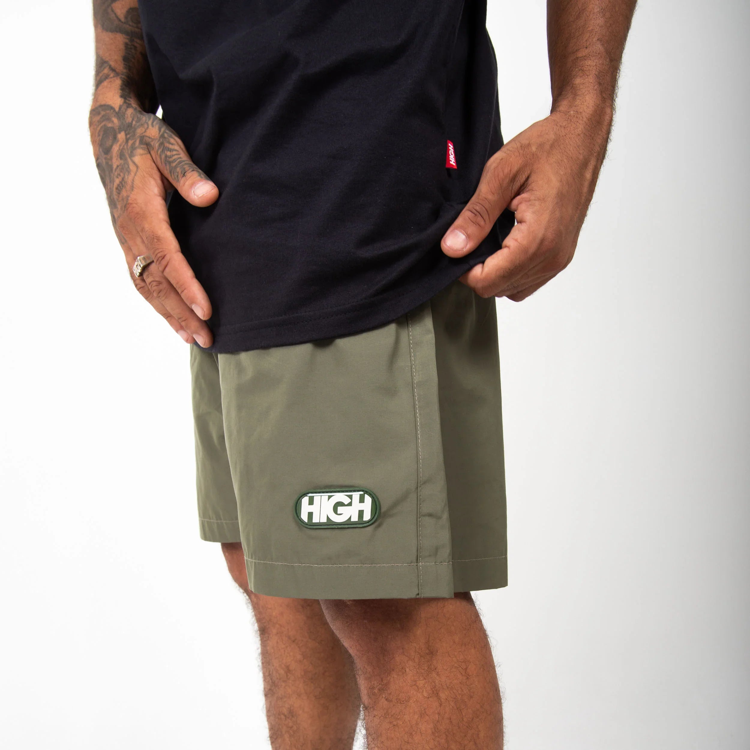 Swim Shorts Logo Green - Four Street