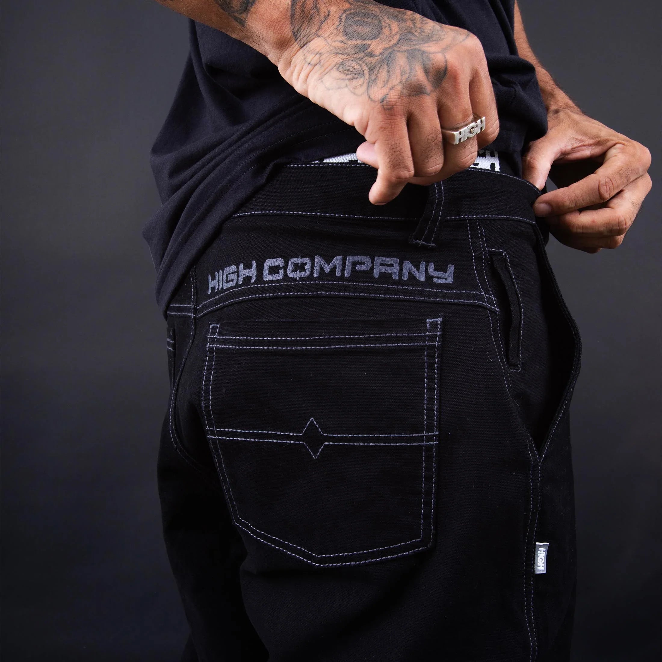 Twill Pants Target Black - Four Street