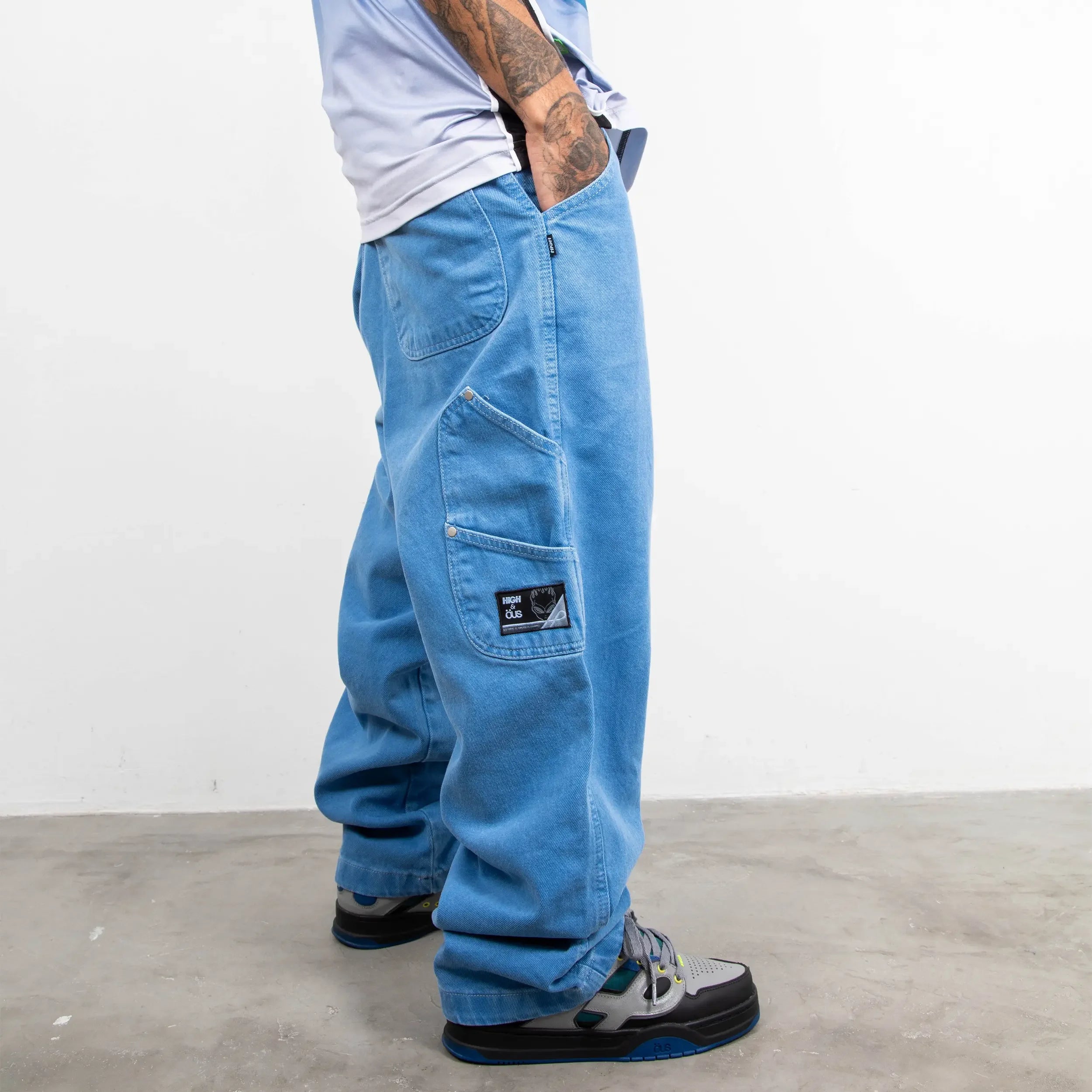 High &amp; ÖUS Denin Baggy Stoned Blue - Four Street