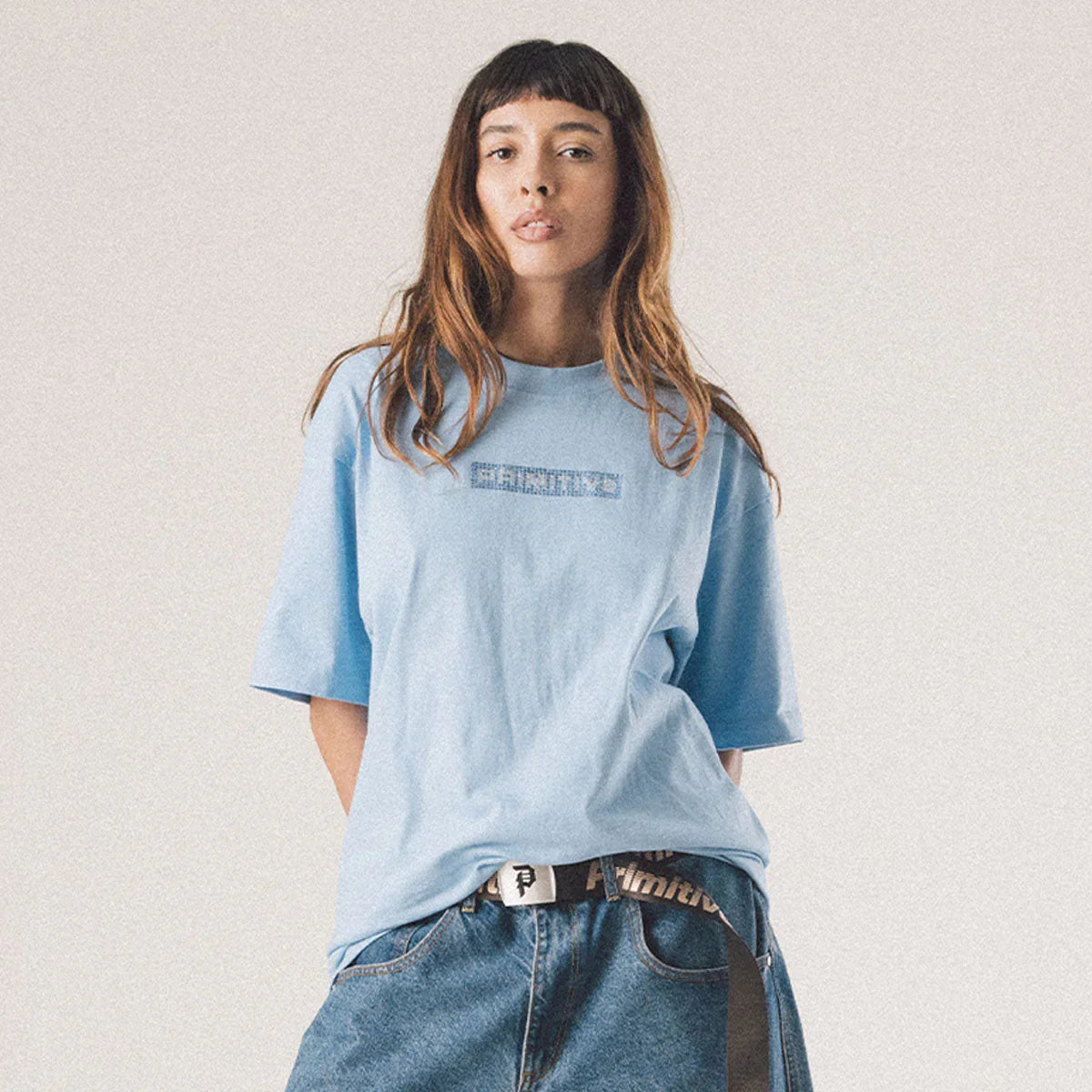 BOXED RHINESTONE OVERSIZED TEE - Four Street