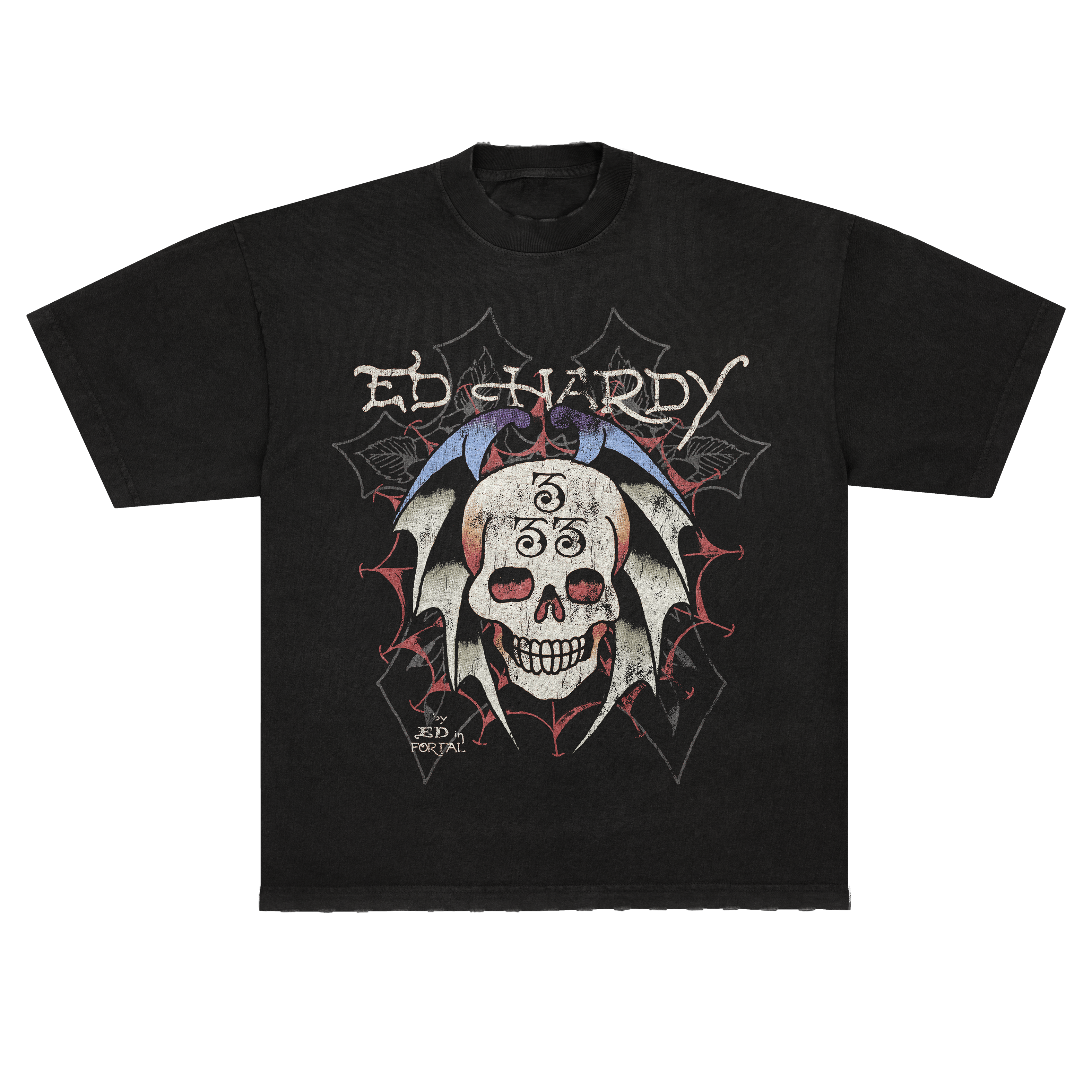 Camiseta "Bat Skull" Ed Hardy x Matuê
