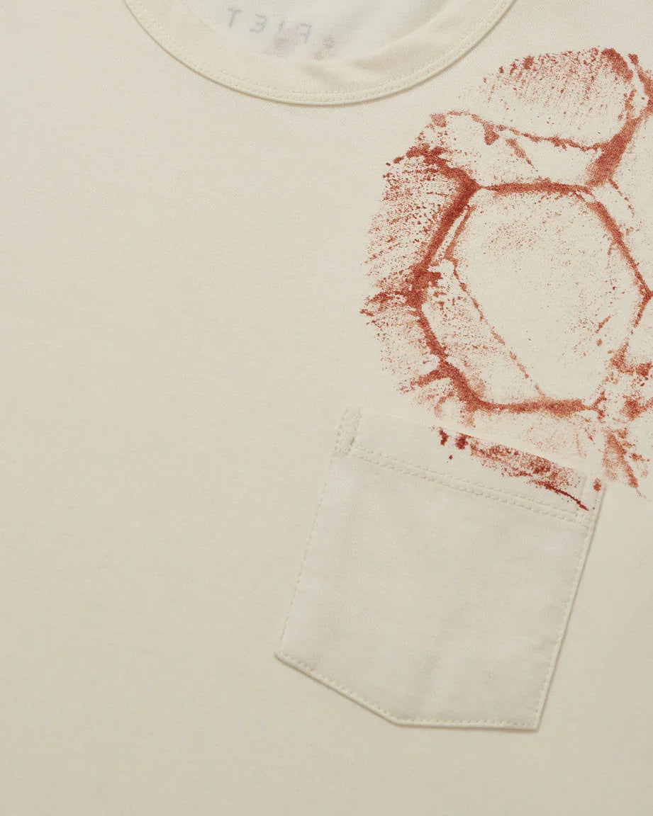 Football Pocket T-shirt Bone White - Four Street