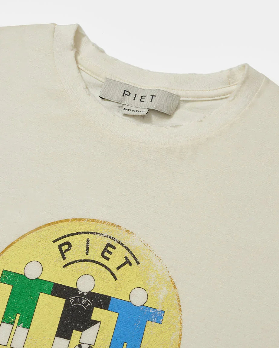 Fair Play Raw Edge T-shirt Bone White - Four Street