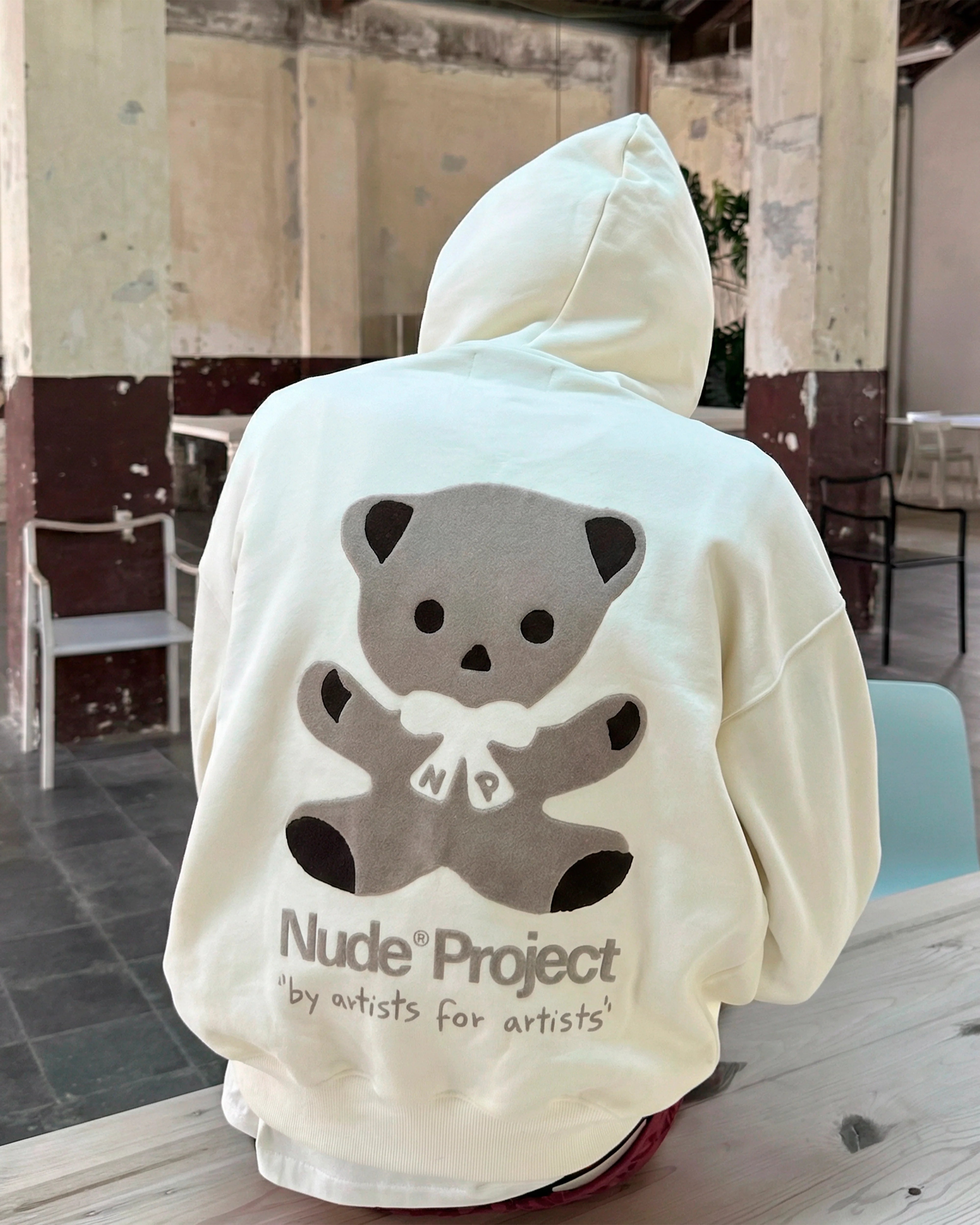Sudadera Bear Blanco Crema