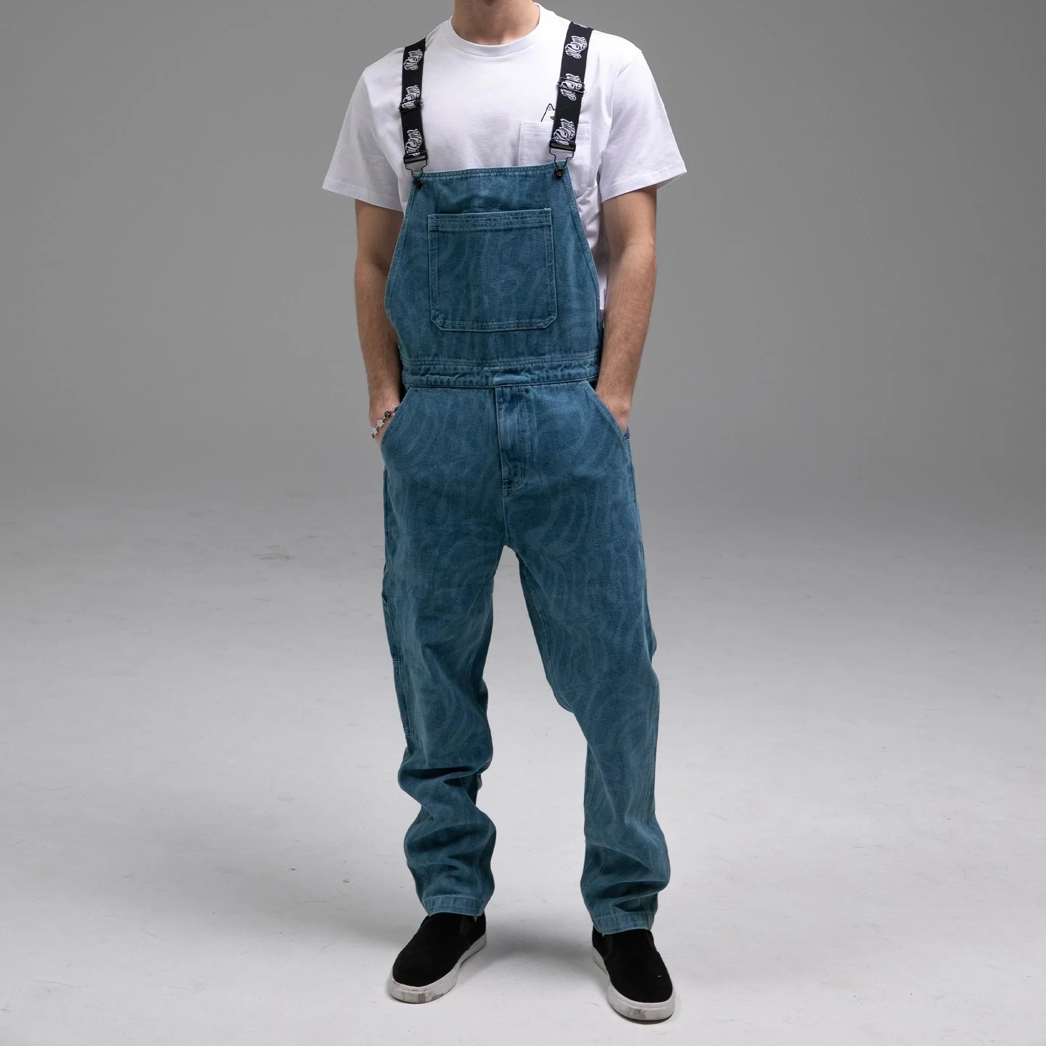 Macacão Wilshire Denim Overalls (Medium Wash) - Four Street