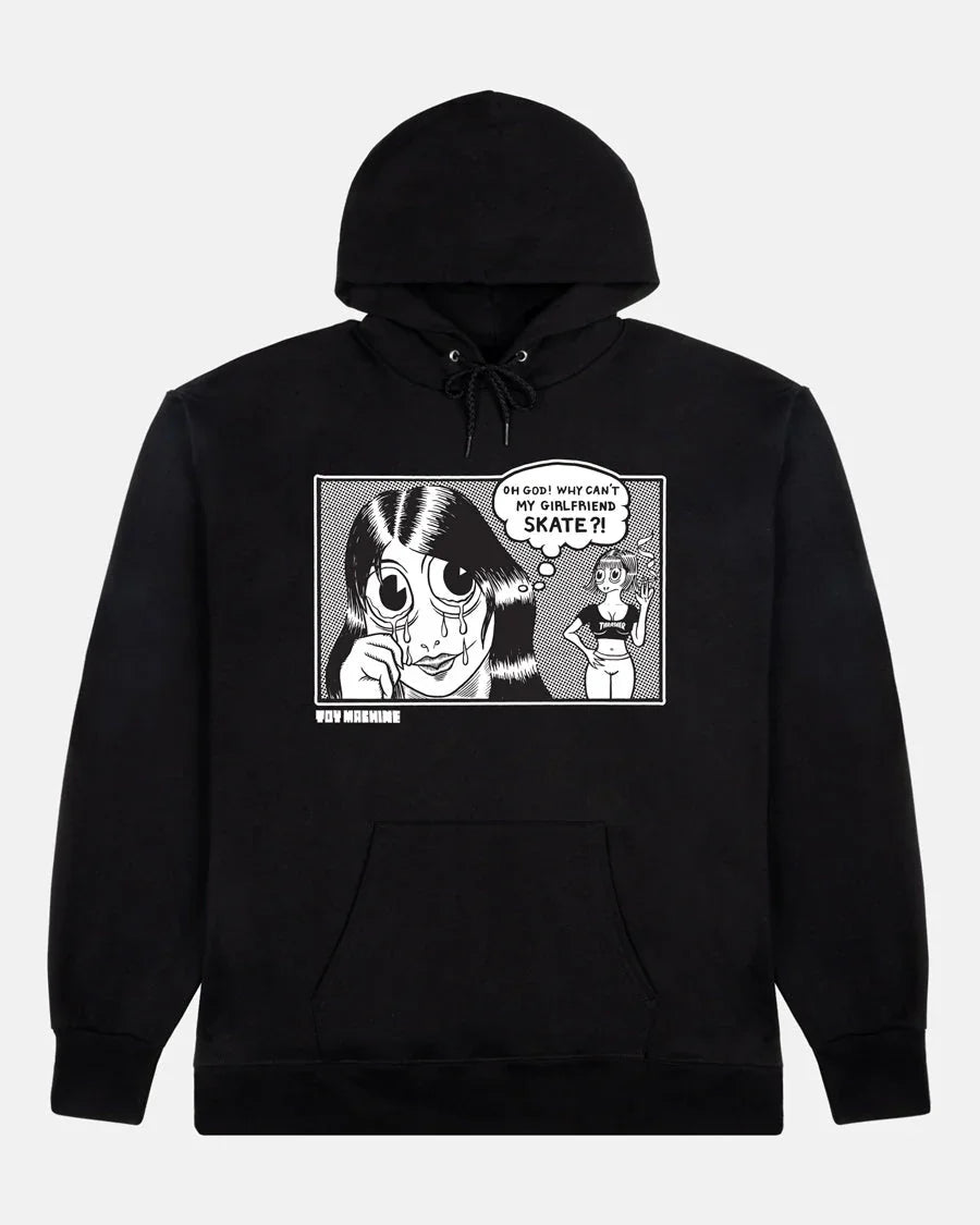 THRASHER X TOY MACHINE - GIRLFRIEND - HOODIE - BLACK - Four Street