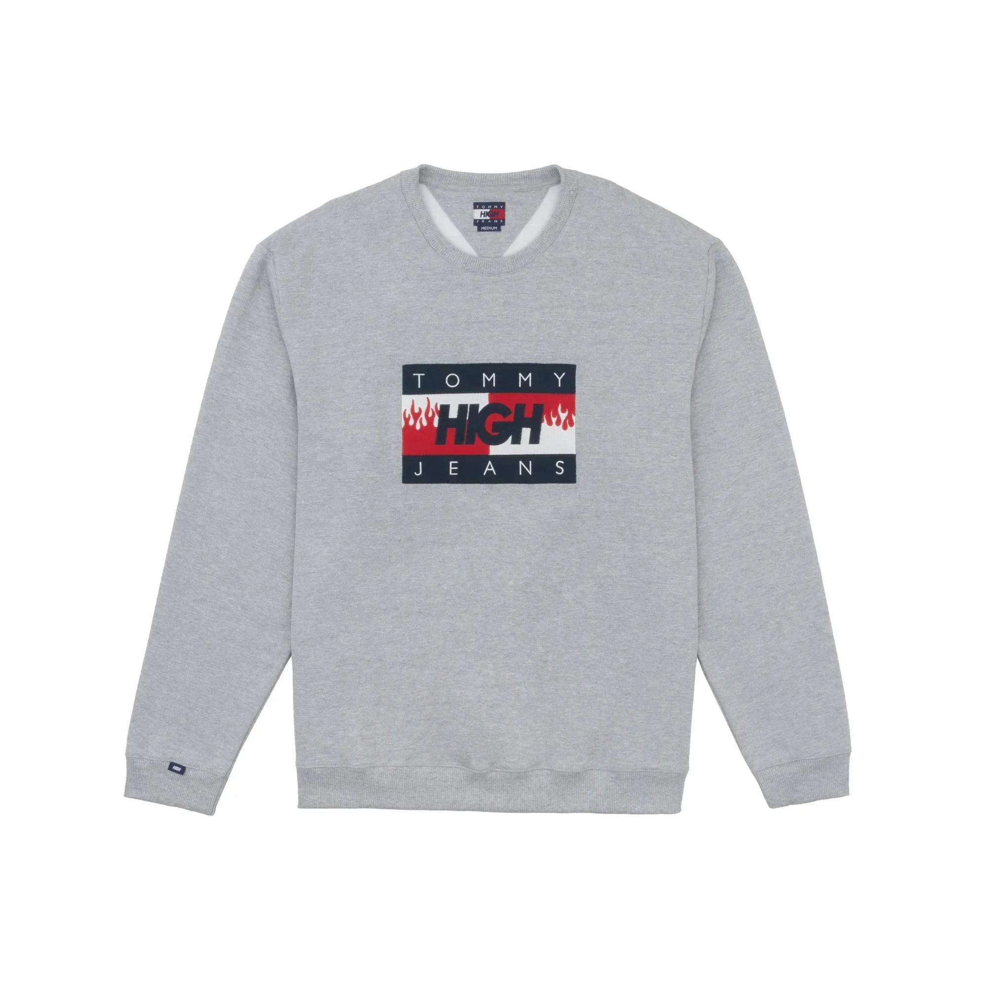 TJ x HIGH Crewneck Logo Heather Grey - Four Street