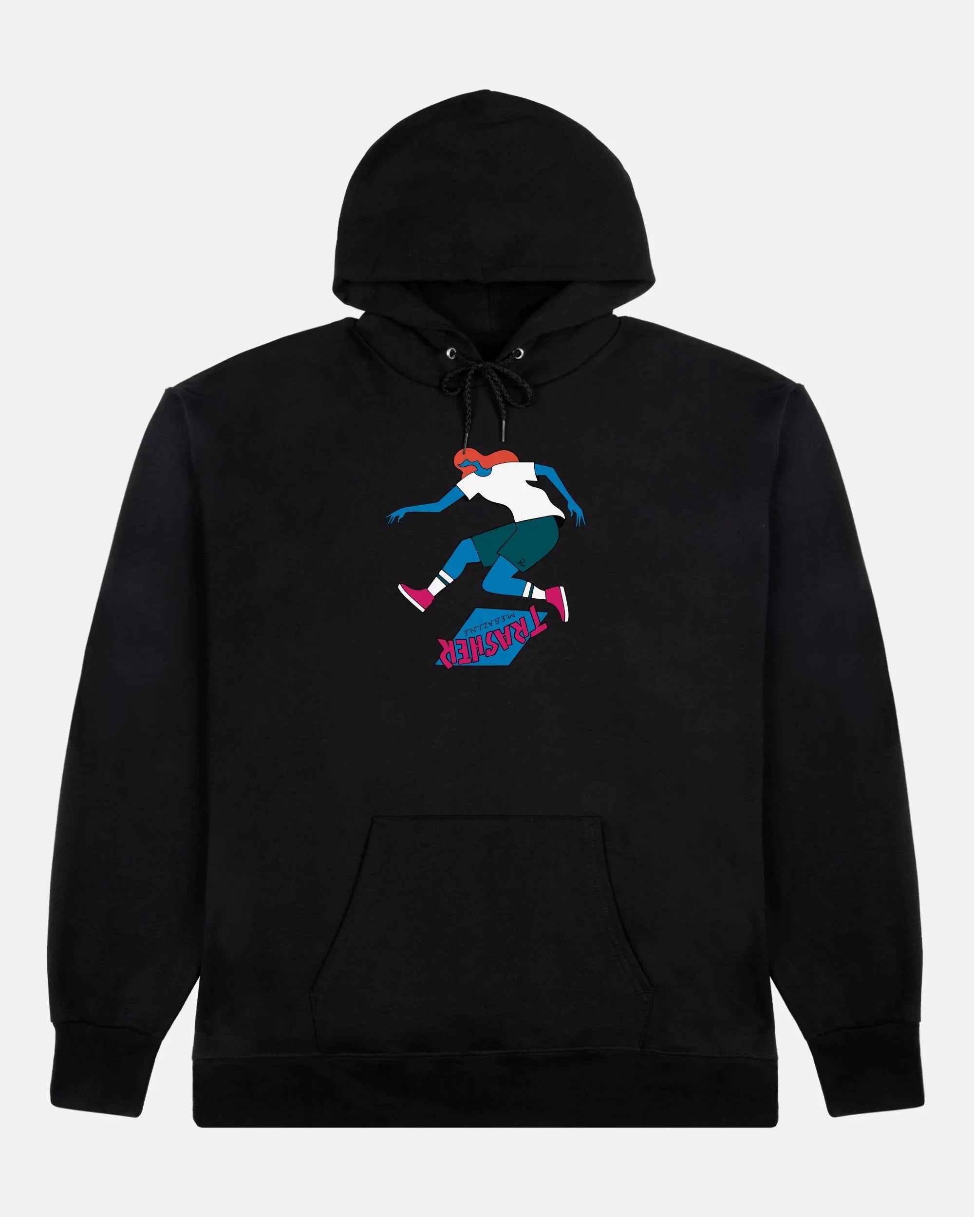 TRASHER TRE - HOODIE - BLACK - Four Street