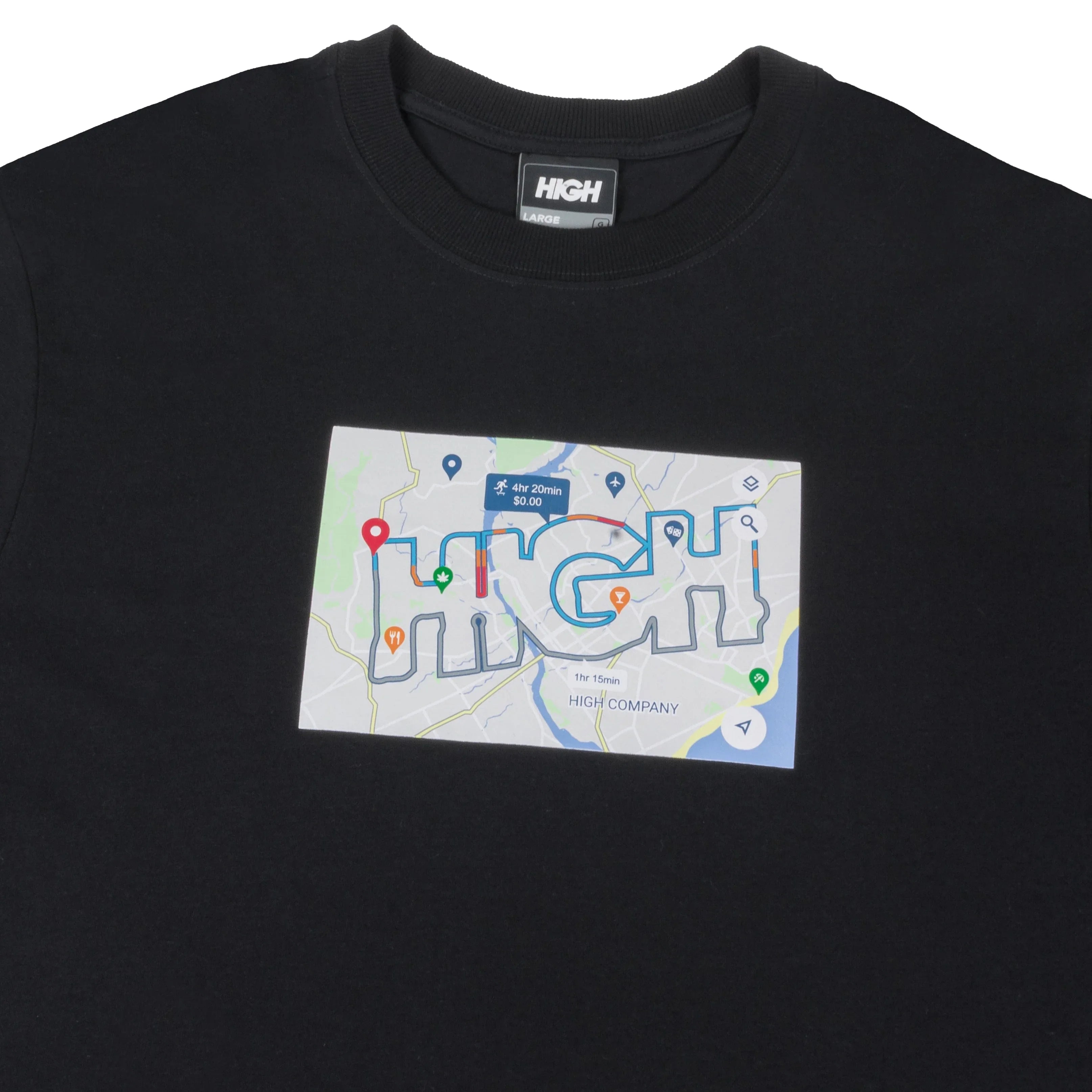 CAMISETA HIGH MAPS BLACK - Four Street