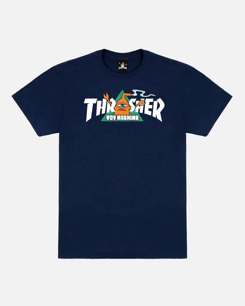 THRASHER X TOY MACHINE - VORTEX - T-SHIRT - NAVY - Four Street