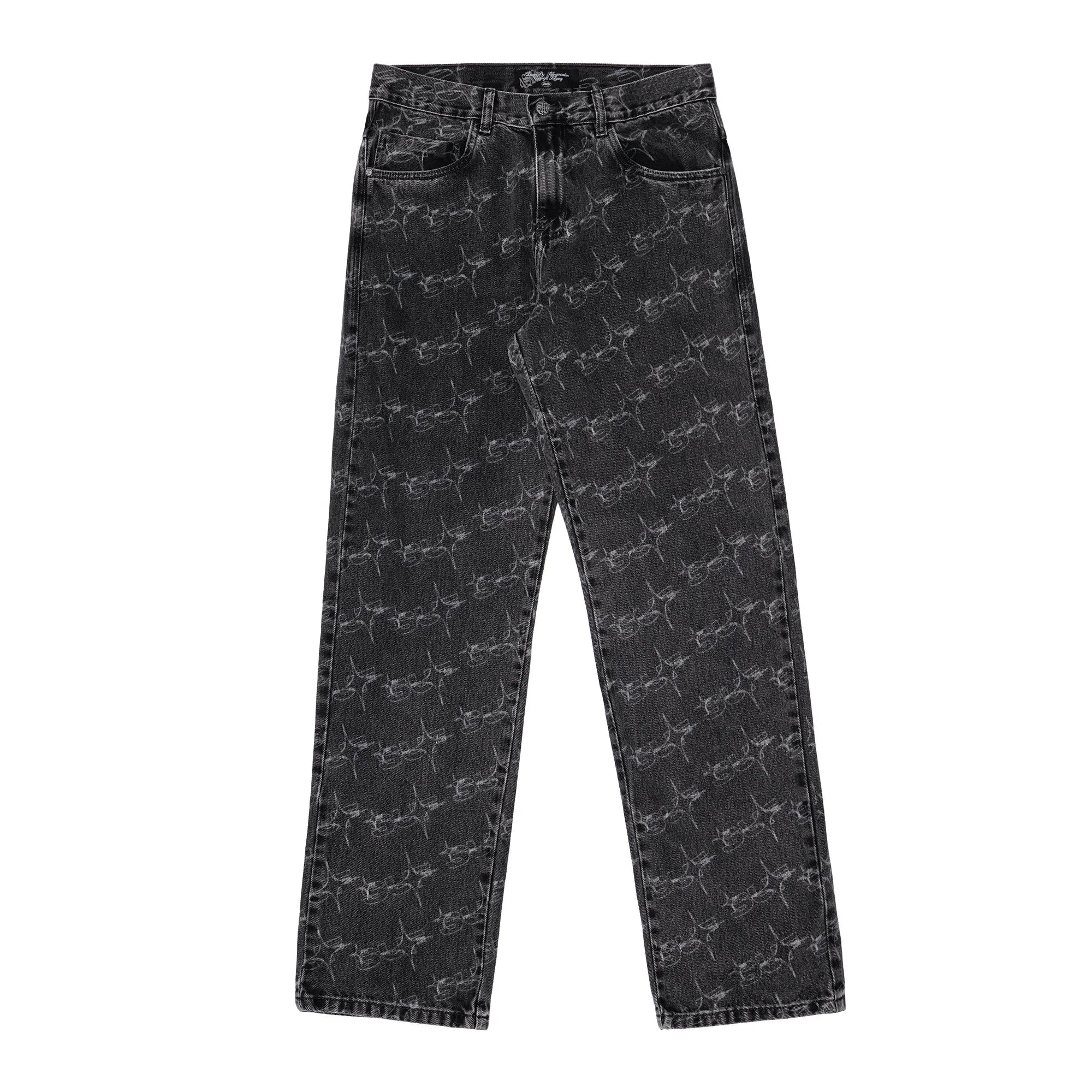 PANTS MONOGRAM SUFSTAR JEANS BLACK - Four Street
