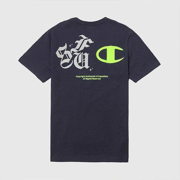 Camiseta Sufgang x Champion Stars 3M Heritage Navy Blue - Four Street