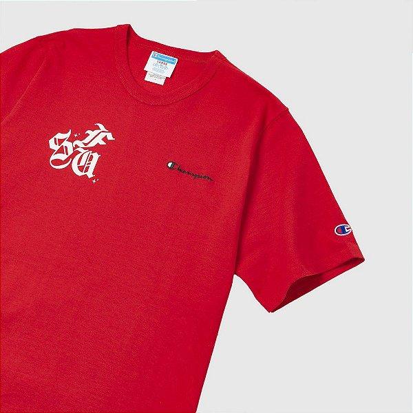 Camiseta Sufgang x Champion Stars Heritage Tee Red - Four Street