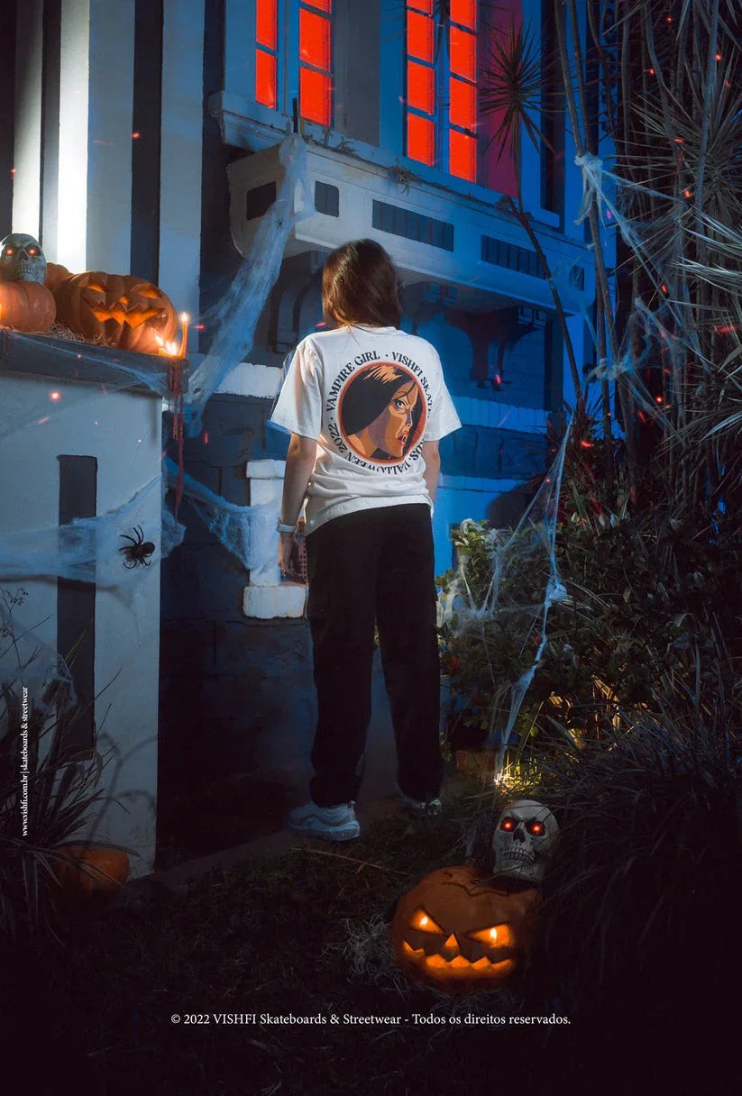 CAMISETA VAMPIRE GIRL OFF WHITE "HALLOWEEN" - Four Street