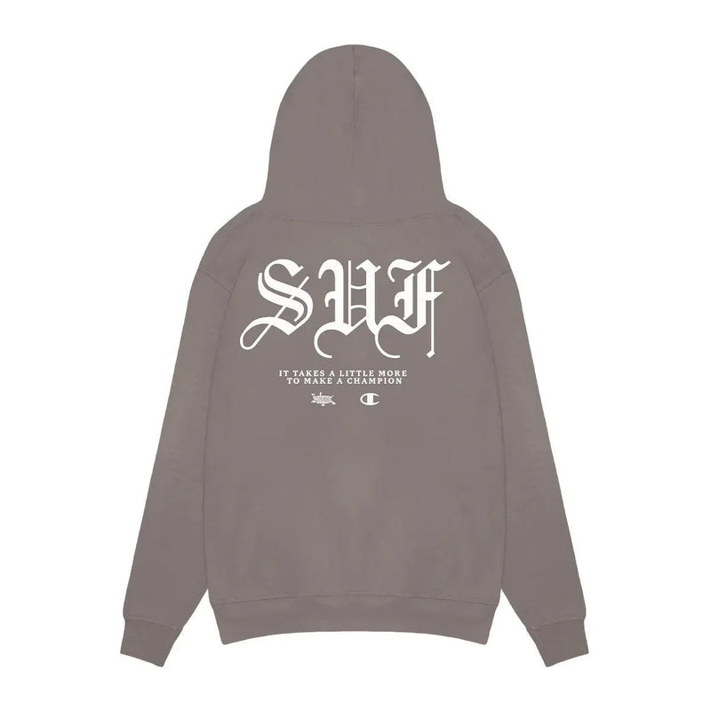 HOODIE SUF X CHAMPION S.U.F KHAKI - Four Street