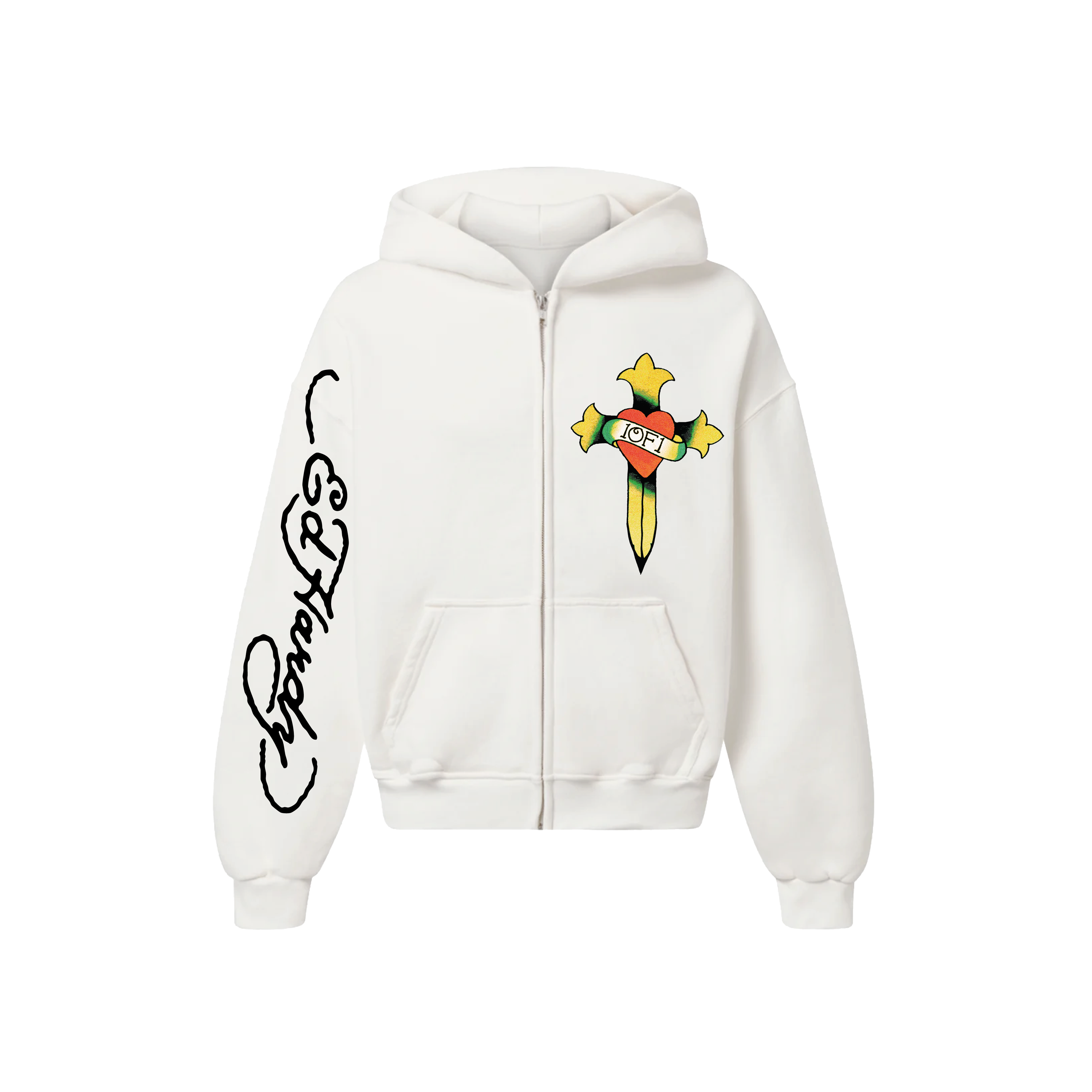 1of1 Ed Hardy "Love Is A Gamble" Zip Up Hoodie