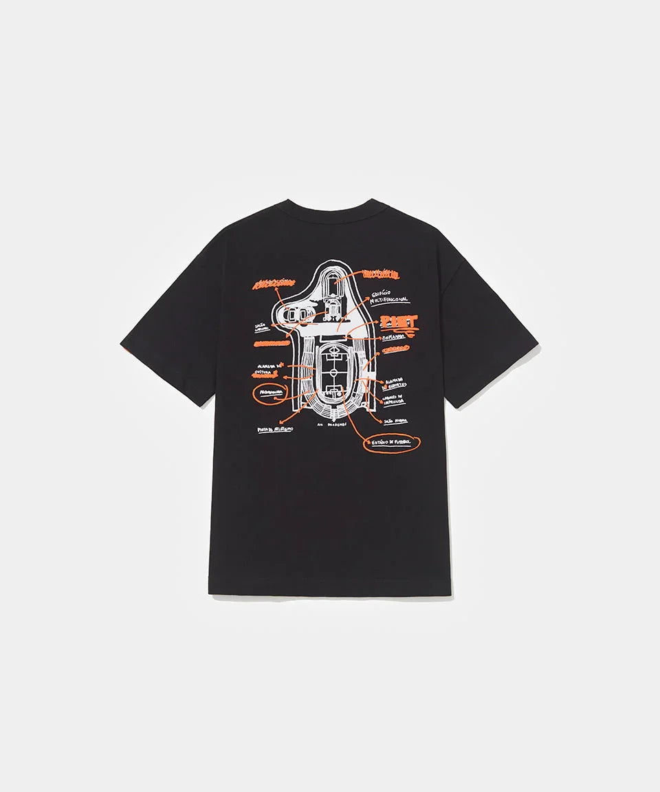 Piet + Pacaembu T-shirt - Black - Four Street