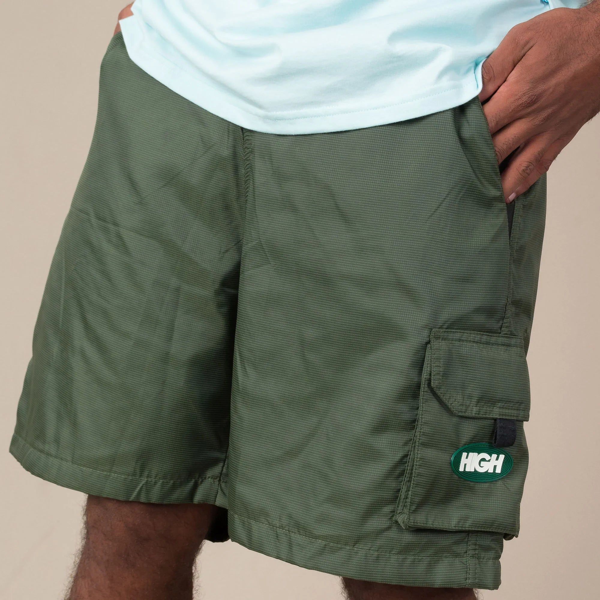 Oval Cargo Ripstop Shorts Swamp Green - Four Street