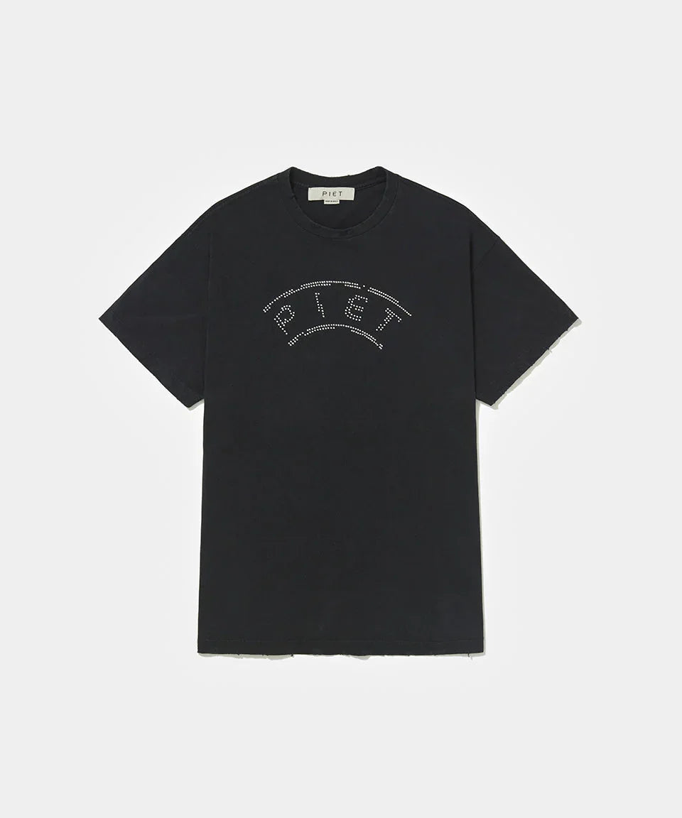 UEFA Distressed T-shirt Vintage Black - Four Street