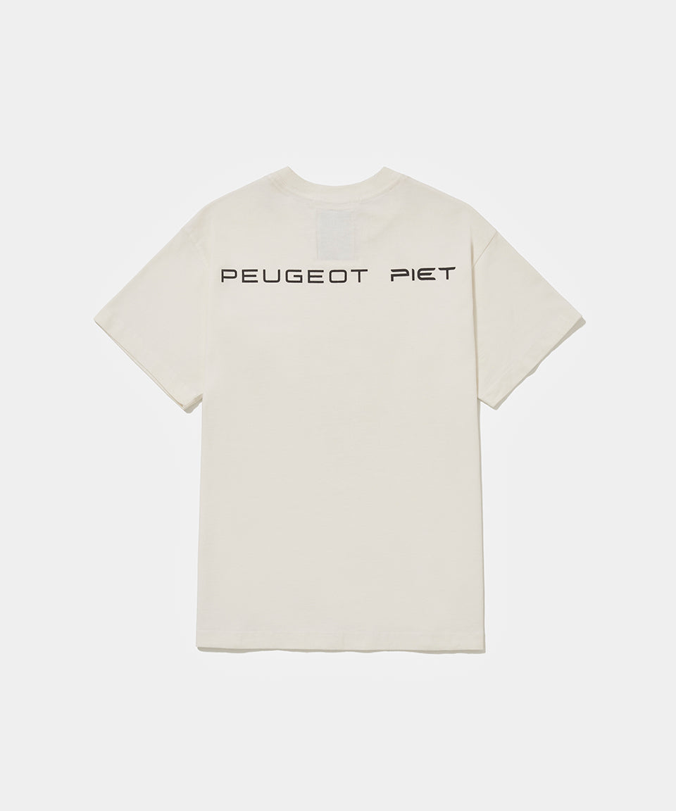 Piet + Peugeot Camiseta Logo - Bone White