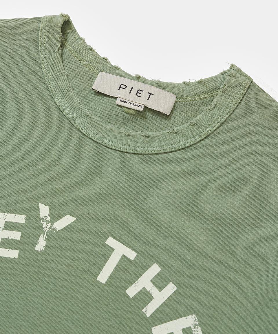 I Obey Fitted Tee - Light olive - Four Street