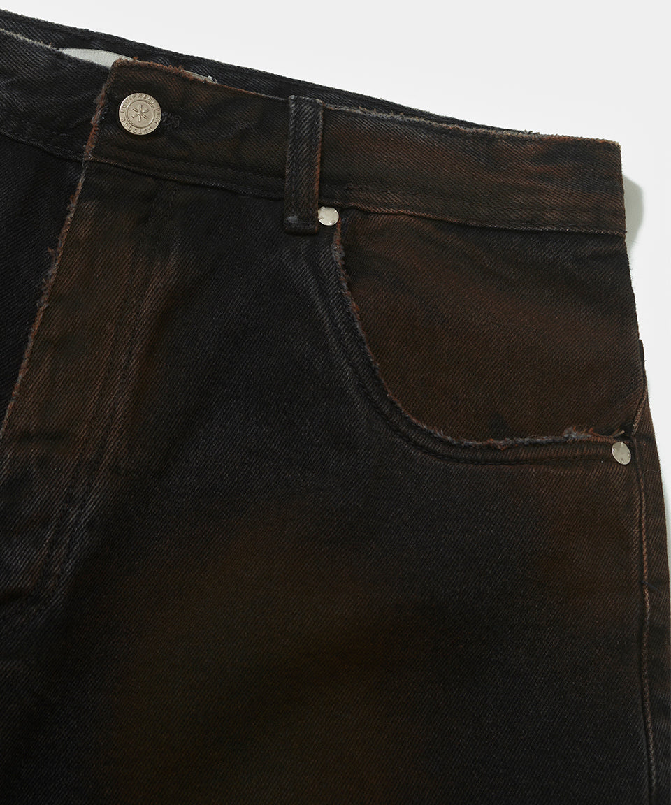 Calça Overlayed Denim Preta