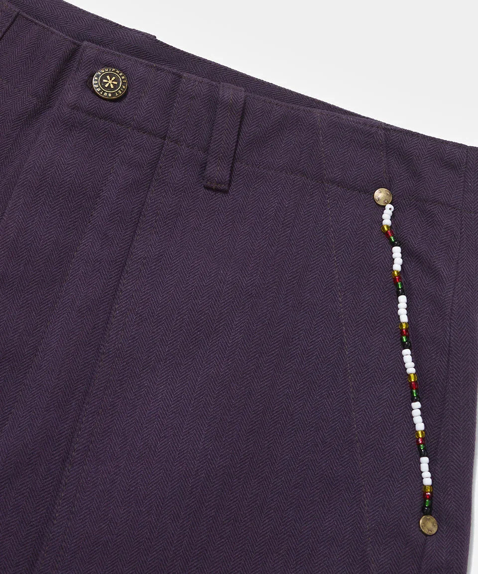 Selvedge Denim Pants - Purple - Four Street