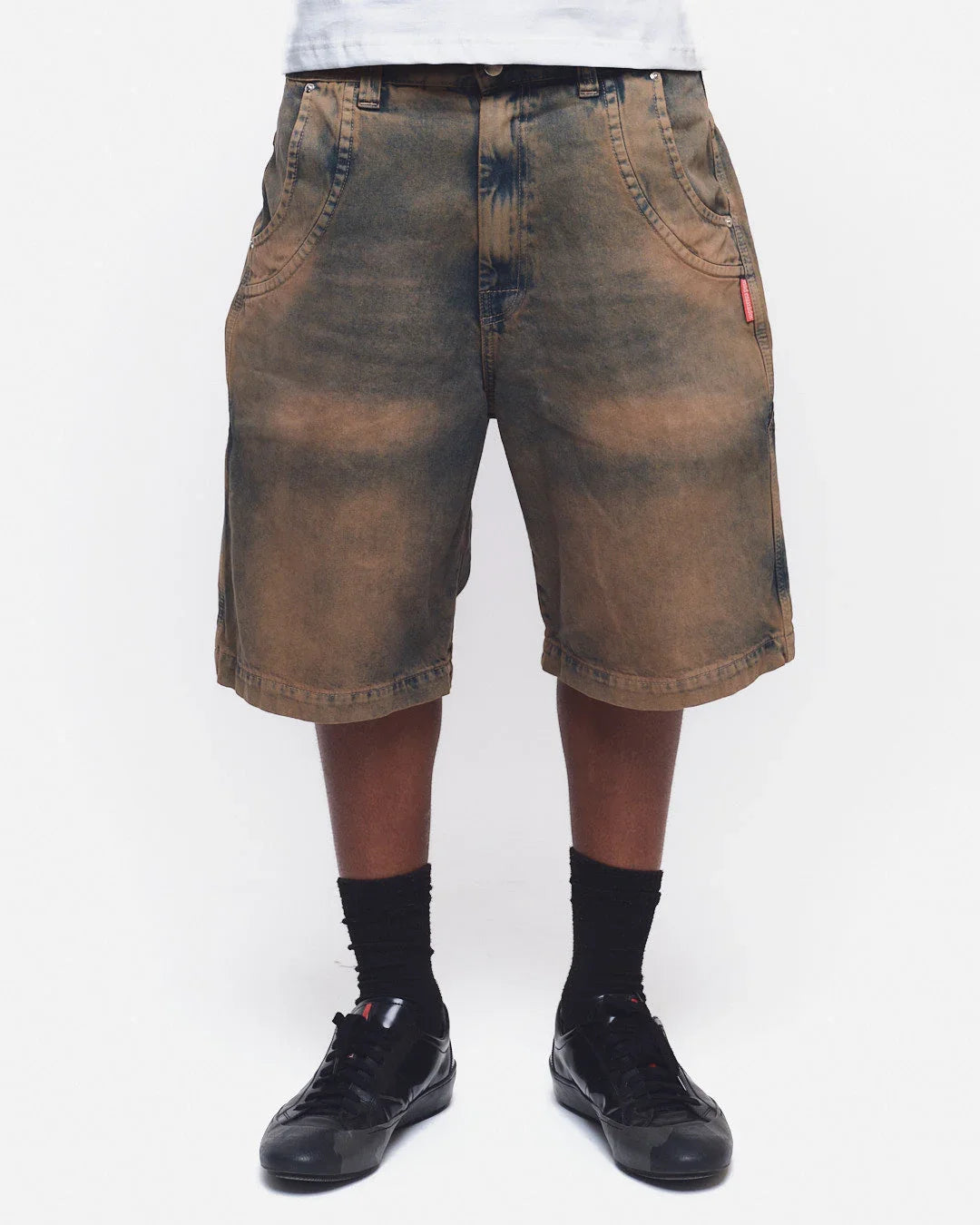 BERMUDA JEANS CURVALÍNEA DOUBLE HAND MARROM - Four Street