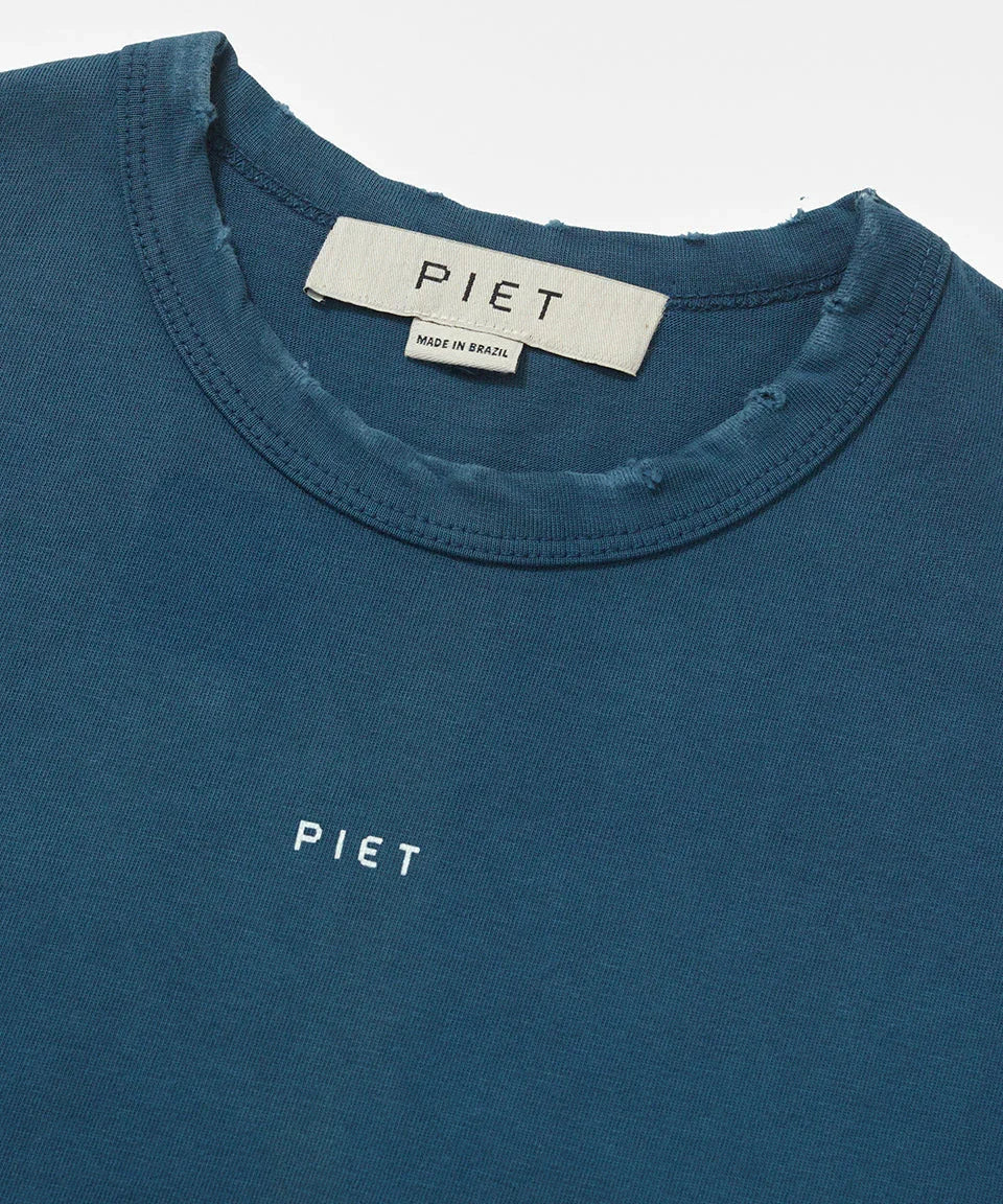 Logo T-shirt Vintage Navy Blue - Four Street