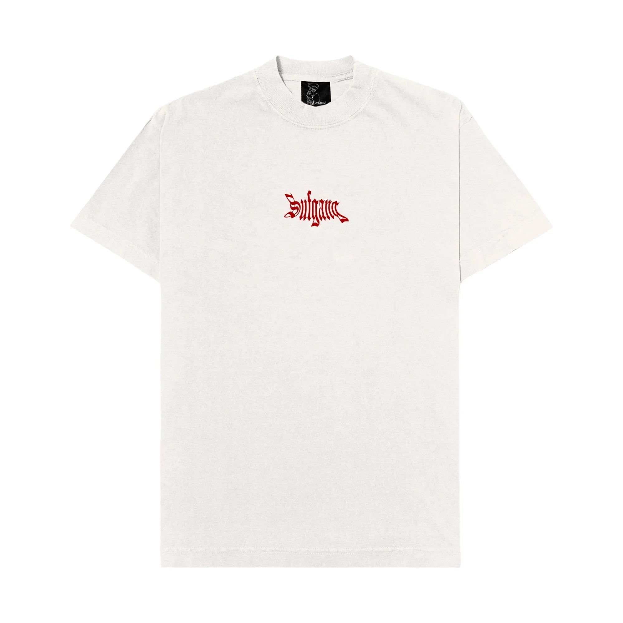 TEE BASIC OFF WHITE / RED LOGO - Four Street